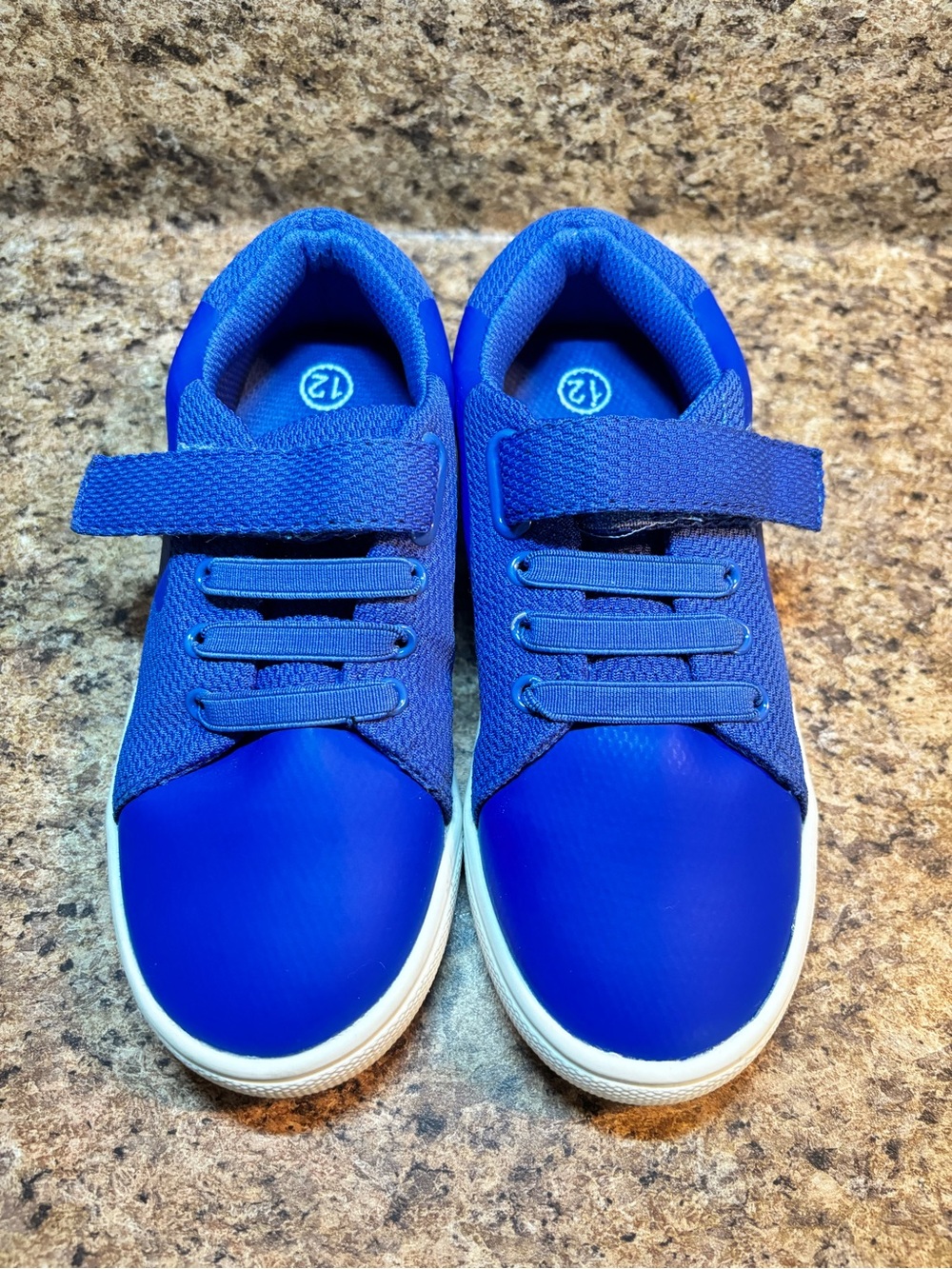 Cat & Jack Royal Blue Kids Velcro & Elastic Lace Sneakers